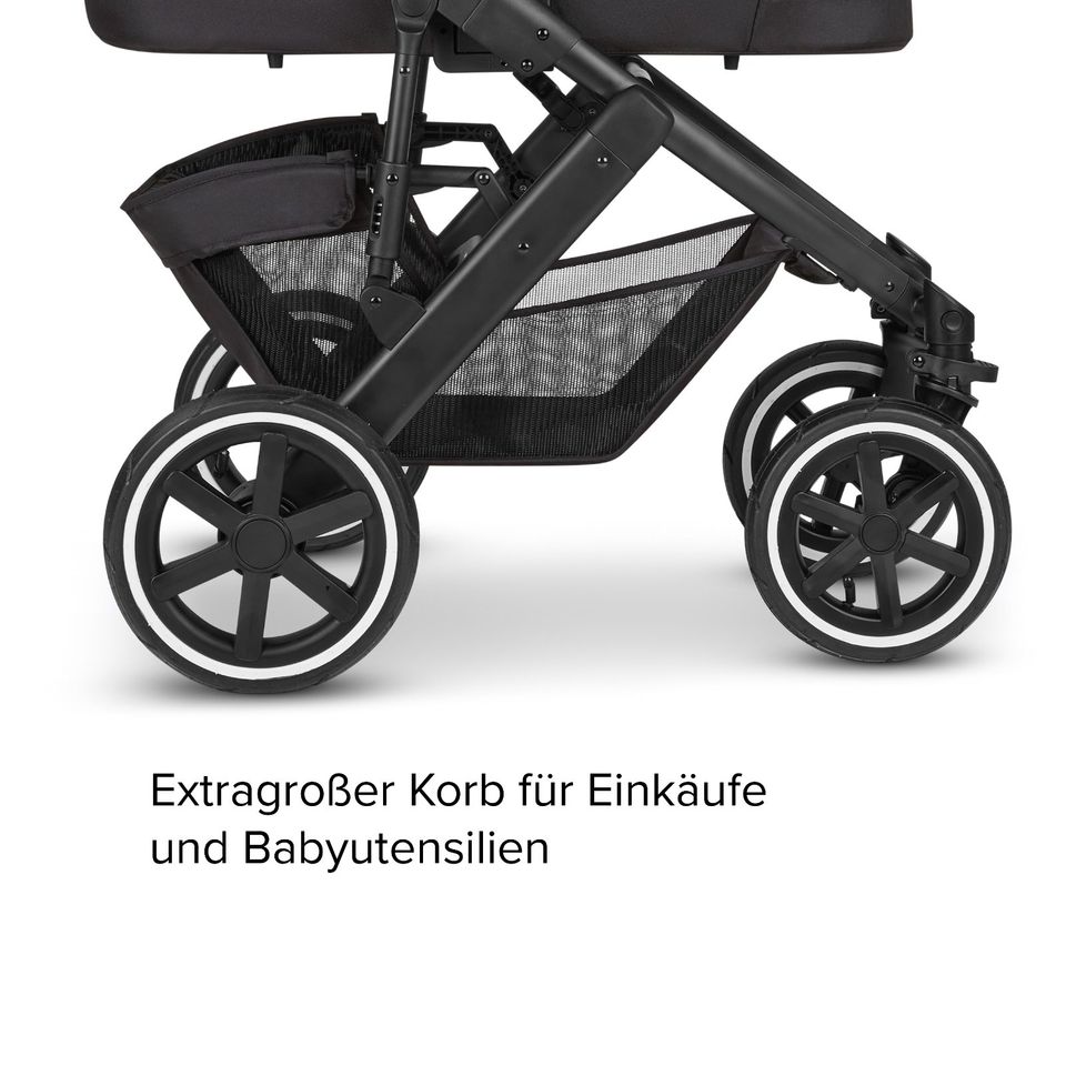 ABC-Design Salsa 4 Air - 2in1 Kinderwagen-Set - Ink - inkl. Babywanne + Sportsitz + XXL-Zubehörpaket - NEU in Fulda