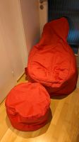 Sitzsack mit Hocker rot Nordrhein-Westfalen - Mülheim (Ruhr) Vorschau