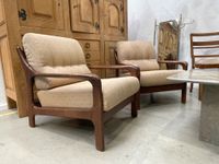 2x Mid-Century Lounge Sessel Set Massivholz Wohnzimmer • sehr bequem Nordrhein-Westfalen - Gevelsberg Vorschau