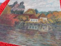 Altes Bild Gemälde Ölbild ungerahmt, signiert Landschaft See Baden-Württemberg - Schwäbisch Hall Vorschau