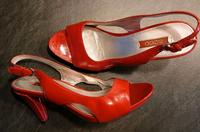 Sandalette offene Pumps Damen 38 rot Hamburg-Mitte - Hamburg St. Georg Vorschau