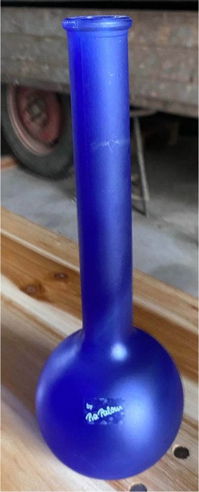 Schöne blaue Glasvase Vase zu verkaufen in Westheim