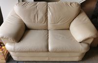 Ledercouch beige 2 Sitzer Bayern - Burgthann  Vorschau