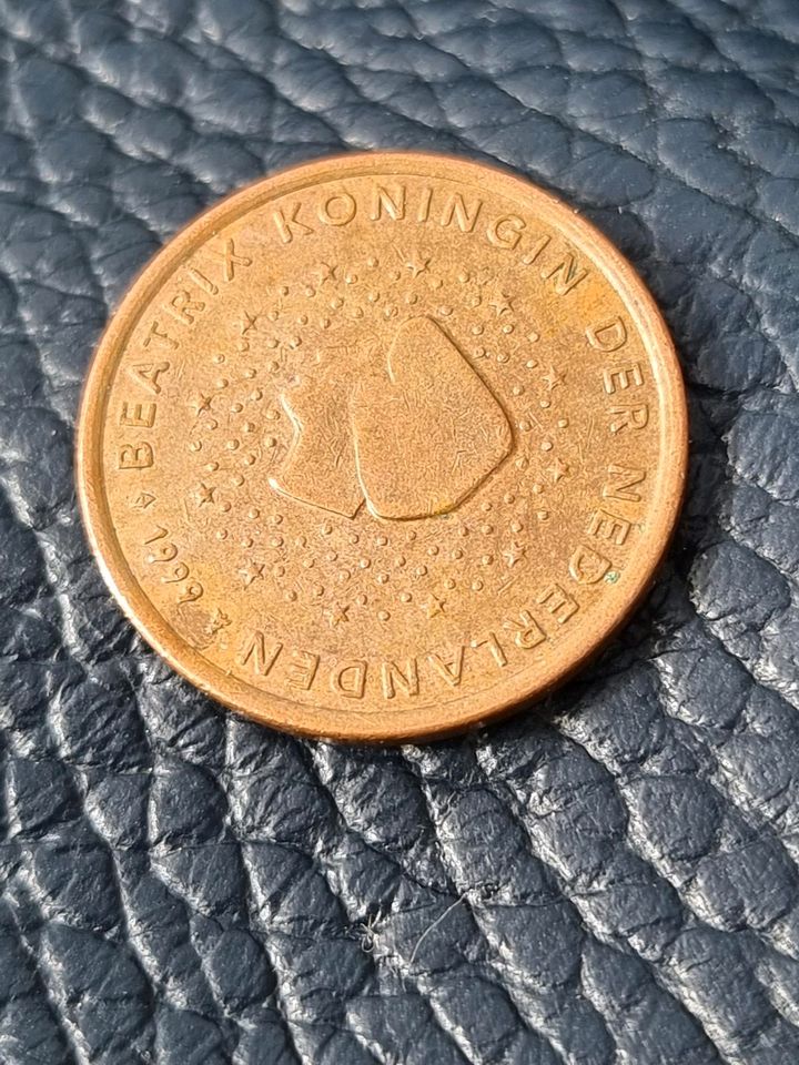 Seltene 5 Cent Münze 1999 mit Königin der Niederlande in Markkleeberg