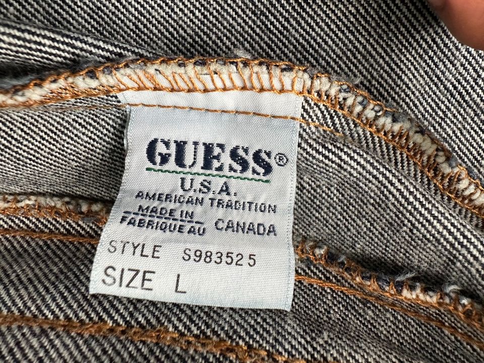 Vintage >20 J alt: GUESS Herren-Jeansjacke in L  - Made in Canada in Hannover