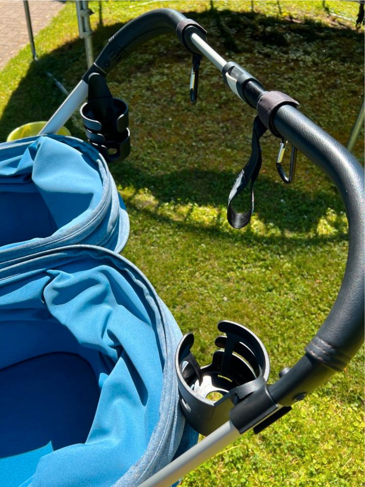 Bugaboo Donkey 2 Zwilling/Geschwisterwage Blau, sehr gute Zustand in Bretten