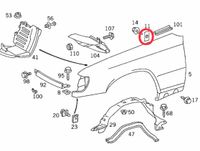 W124 W201 W123 Kotflügel Muttern Neu NOS Baden-Württemberg - Bondorf Vorschau