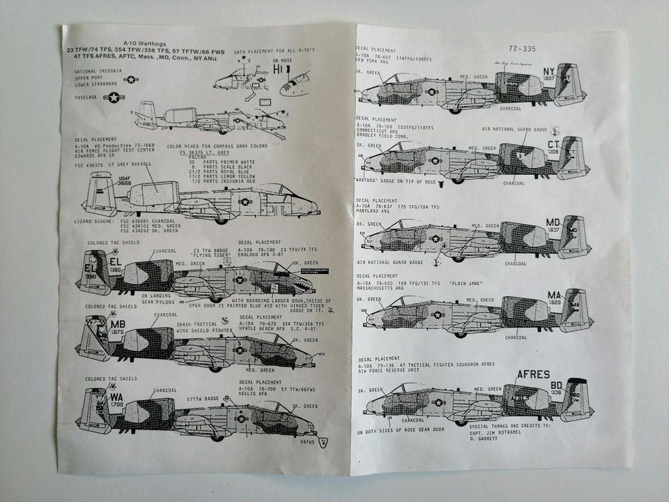 A-10 WARTHOGS 2 Modellflugzeuge 1:72 in Herne