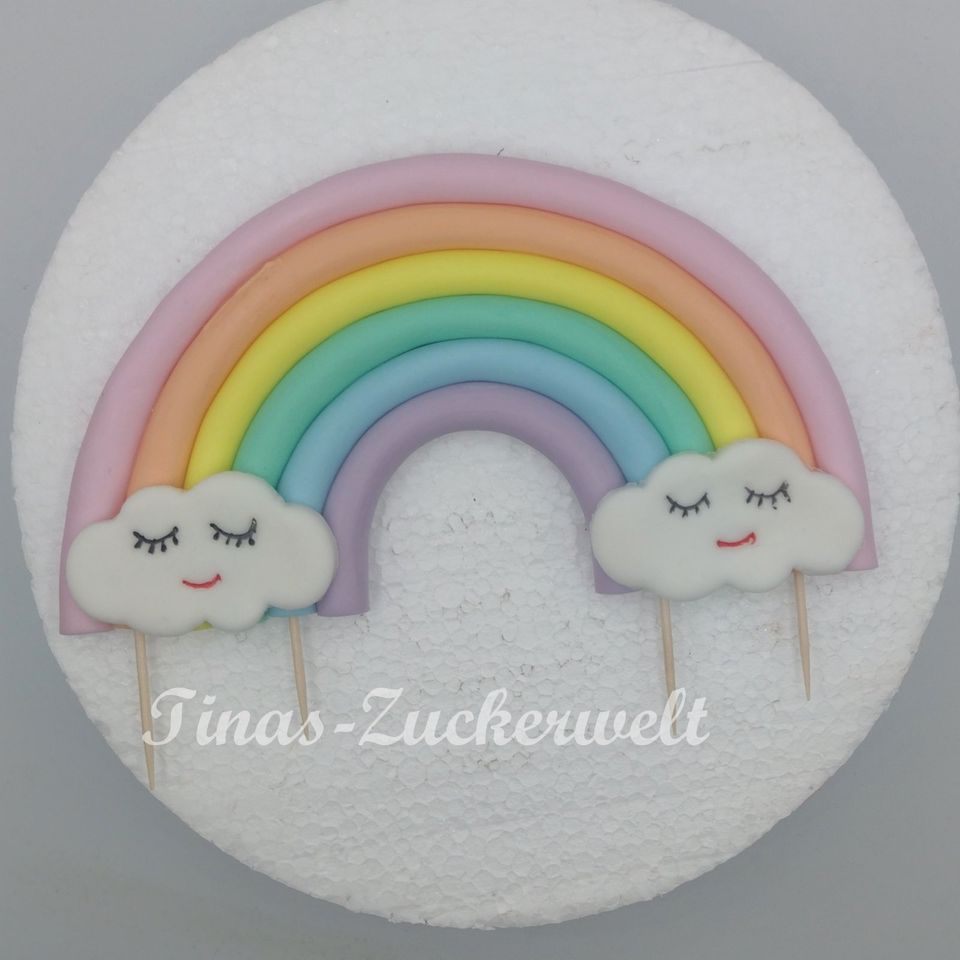 Tortendeko Regenbogen Bogen Fondant Zuckerfigur Zubehör in Eppelheim