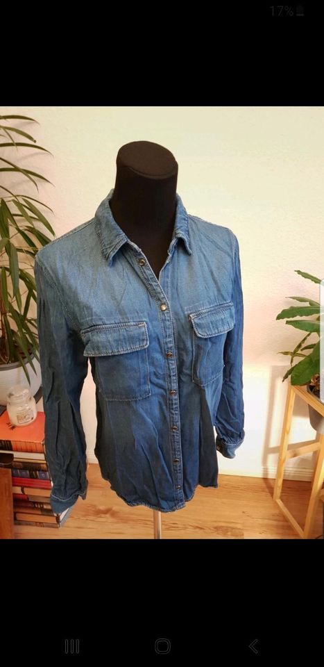 Damen Pepe Jeans London Jeans Hemd Jacke Bluse S 36 M 38 Blau Sil in Leipzig