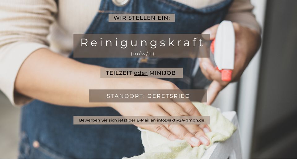 Geretsried: Büroreinigungskraft (m/w/d) in Teilzeit gesucht in Geretsried