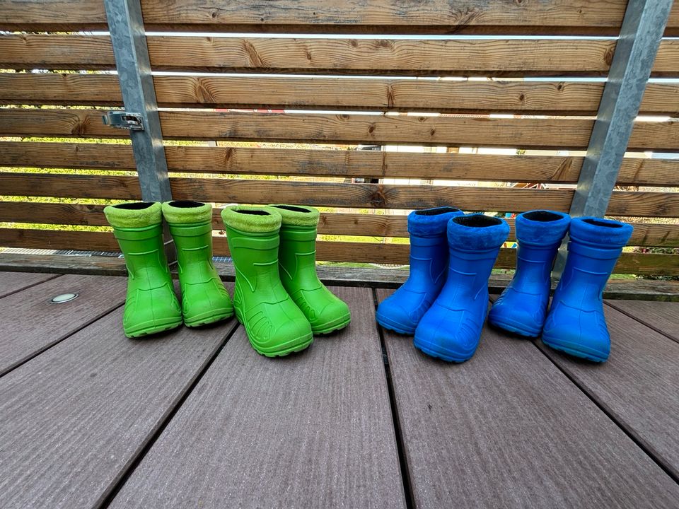 Gummistiefel Gr.29 grün blau Zwillinge Sommer/Herbst in Lengenfeld Vogtland