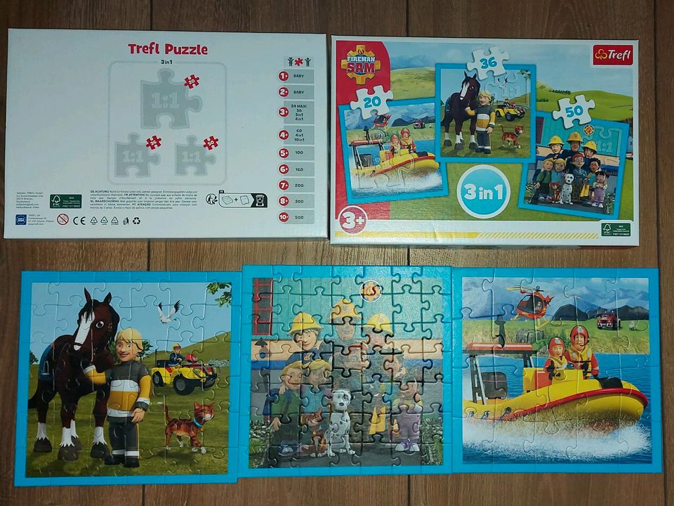 Feuerwehrmann Sam Puzzle 3 in 1 in Herten