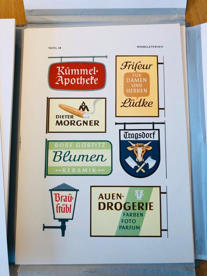 Die Schriften des Malers WalterSchenk von 1963 in Fürth