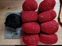 Lana Grossa Feltro Lux Glitzer 400g rot, Rest schwarz Nordrhein-Westfalen - Bünde Vorschau