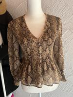 Bluse Zara Schlange braun XS Hemd Ausschnitt langarm Hessen - Usingen Vorschau