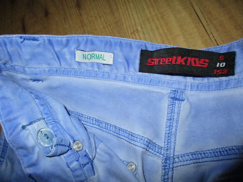 schöne Mädchen Jeans Hose hellblau verstellbarer Bund Gr. 152 TOP in Elxleben an der Gera