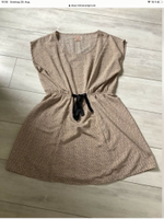 REVIEW Kleid beige schwarz „Punkte“ M Schleife Retro ungetragen Bayern - Würzburg Vorschau