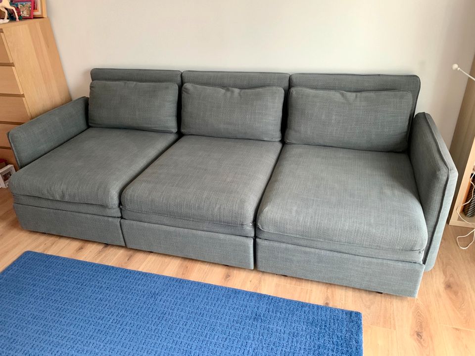 Ikea Vallentuna 3er Schlafsofa Couch Sofa, graublau in Diedorf