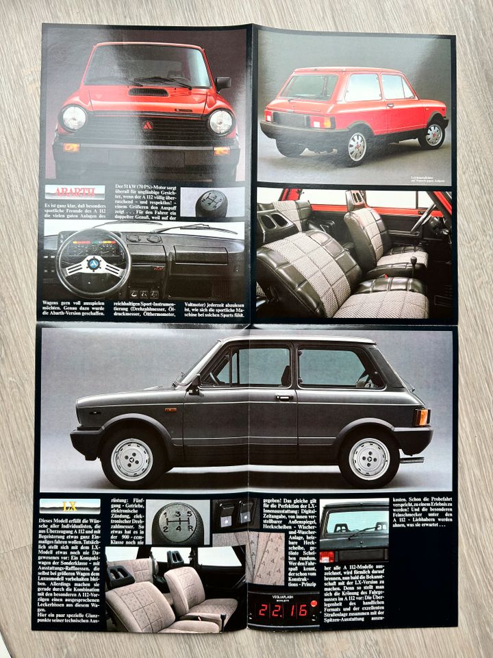 2x Lancia A112 Autobianchi Prospekt 1982 1983 Katalog in Isny im Allgäu