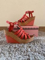 Fornarina High Heels Plateau Sandalette hellrot lachs 37 Brandenburg - Cottbus Vorschau