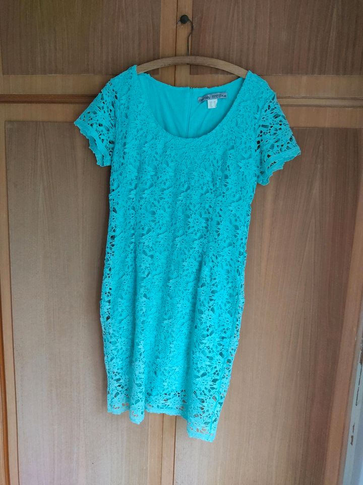 Spitzenkleid von Ashley Brooke, Größe 40, mint/türkis in Weil der Stadt