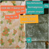 1x DDR + 1 Ikea oliv Bettwäsche.Beides Baumwolle Leipzig - Gohlis-Nord Vorschau