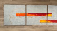 Acrylbilder Triptychon 3teilig Signatur modern Silber Gold Rot Sachsen-Anhalt - Magdeburg Vorschau