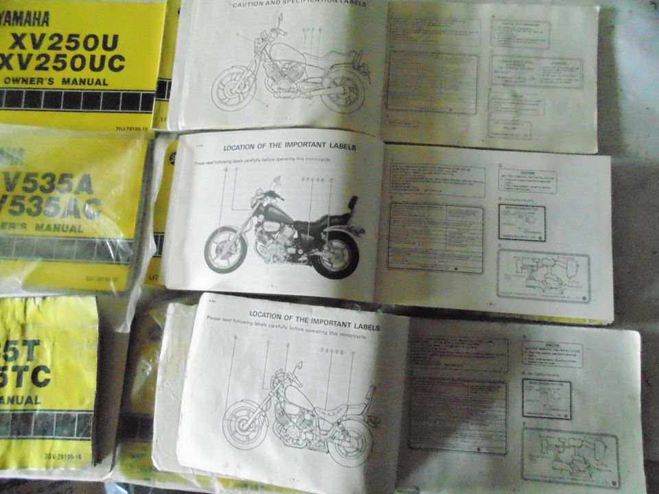 Yamaha XV 250- 1000  Virago Handbuch , div. Modelle in Wardenburg