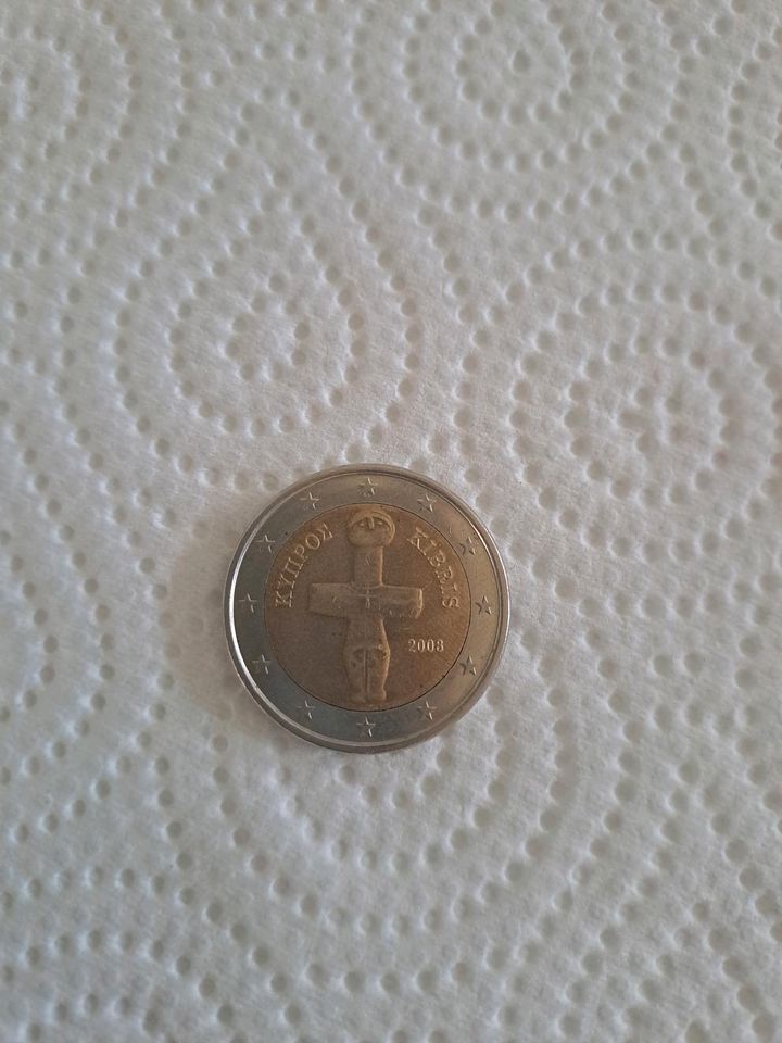 2€ Münze Kibris 2008 in Leegebruch
