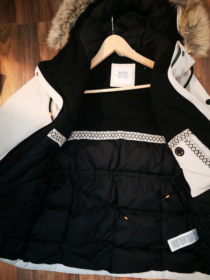 Esprit Daunenjacke Kurzmantel Damen Winterjacke creme beige in Chemnitz