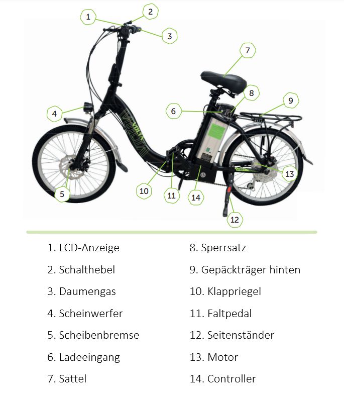 Pedelec Klapprad City E-Bike Faltbar Elektro-Fahrrad 25 KM/H in Maintal
