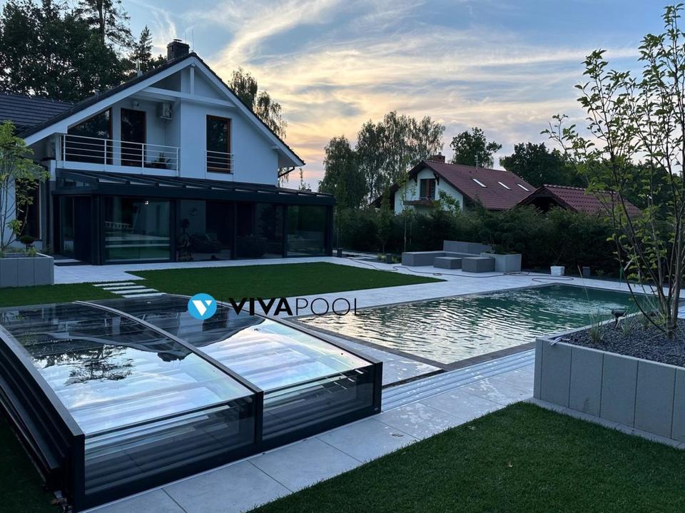 Poolüberdachung Abdeckung Pool 655x350cm Schiebehalle PRESTIGE in Frankfurt (Oder)