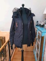 schwarzer Winter-Parka mit beigem Kunstfell Mecklenburg-Vorpommern - Neubrandenburg Vorschau