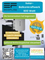 EcoFlow Solar Balkonkraftwerk 800 Watt mit 2*440Wp AIKO PV-Module Freiburg im Breisgau - Altstadt Vorschau
