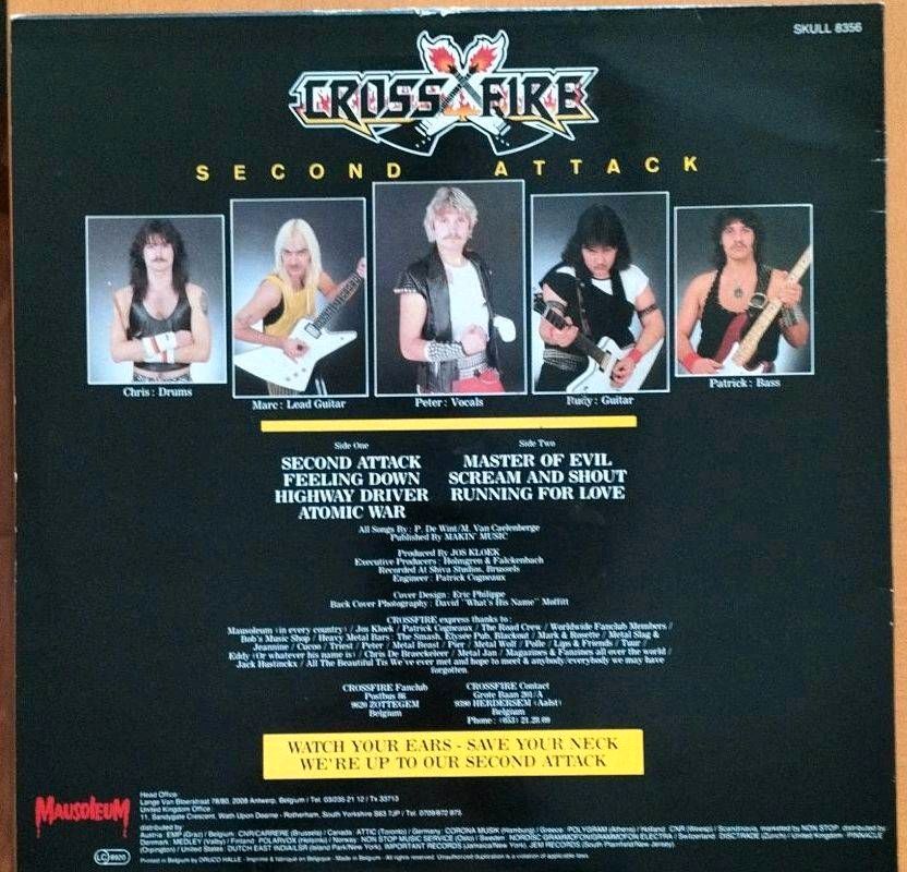 CROSSFIRE - Second Attack Vinyl Heavy Metal Schallplatte in Bad Harzburg