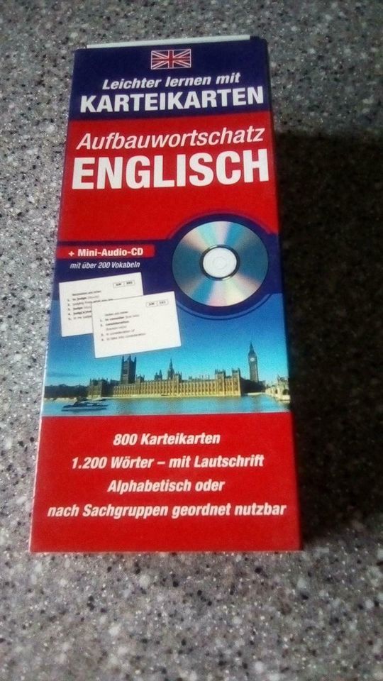 Karteikarten Aufbauwortschatz Englisch, Schülerhilfe, neu mit CD in Neustadt b.Coburg