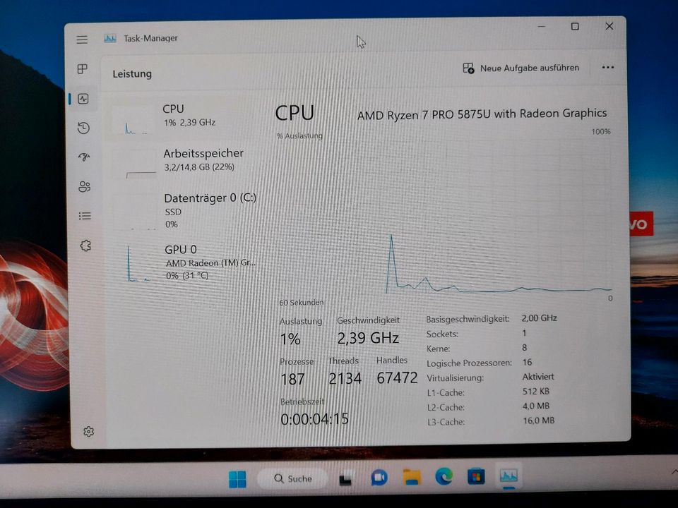 Lenovo ThinkPad L14 G3/Gen3 - AMD Ryzen 7 PRO 5875U - neuwertig in Lage