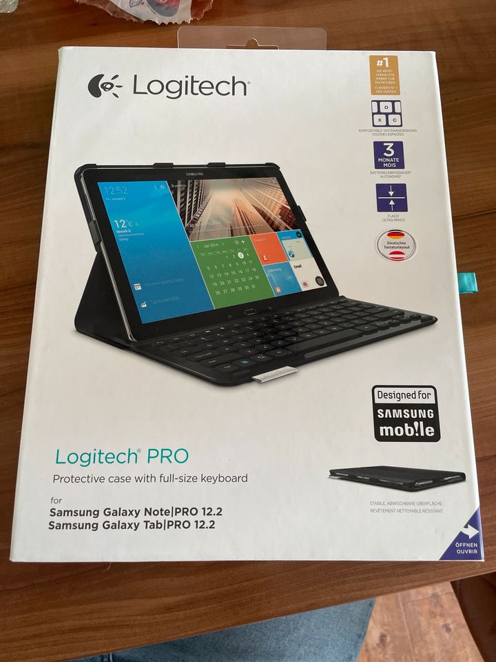 Logitech PRO Case/Hülle mit Keybord für Samsung Galaxy Tablet in Großlangheim