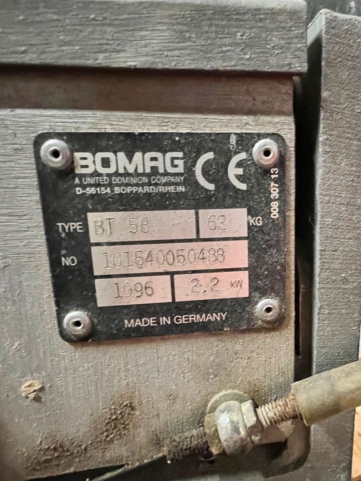 BOMAG Stampfer BT58 gebraucht für Abholer - springt sofort an in Gelting Angeln
