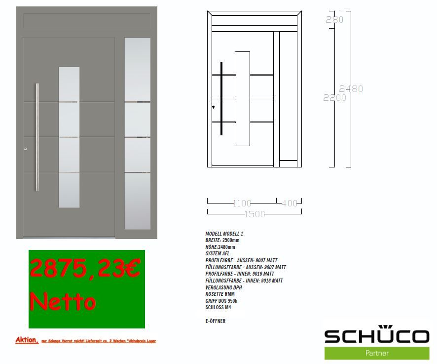 Schüco, Haustür, Alutür, Aluhaustür in Mettendorf