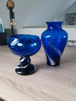 Set blaue Vase mit Schale aus Glas Brandenburg - Kyritz Vorschau