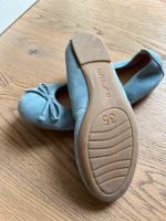 Unisa Damen Mädchen Ballerinas blau hellblau Gr. 35 Velour Leder Stuttgart - Birkach Vorschau