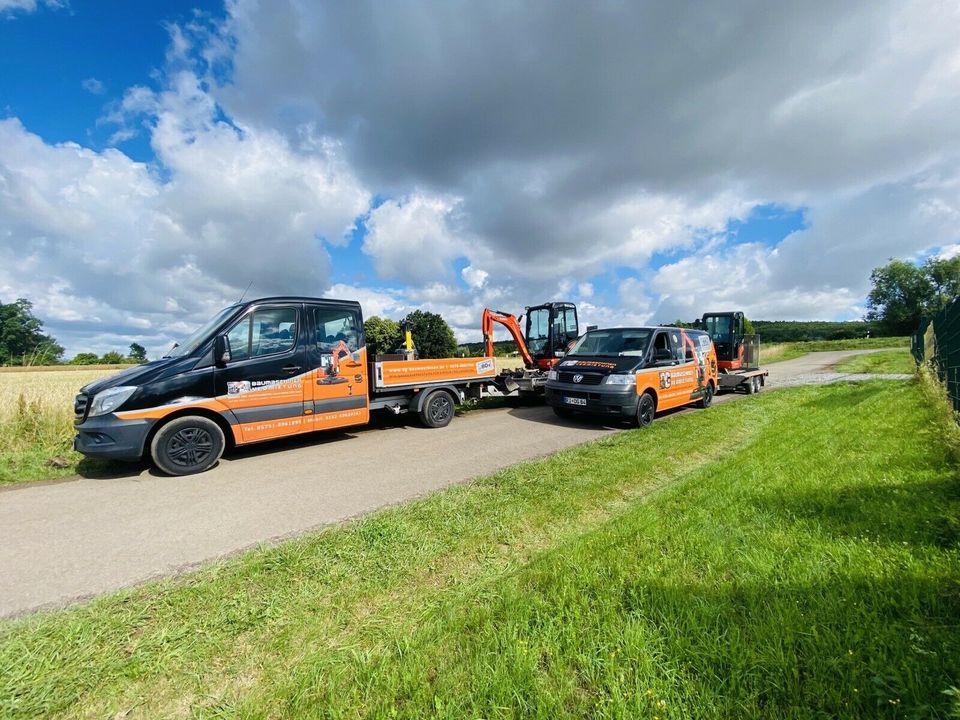 ✔ Minibagger Bagger mieten leihen Vermietung  mit Sortiergreifer Abbruchgreifer Mehrzweckgreifer in Luhden