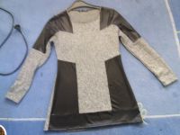 Pullover longshirt kunstleder besatz josse Gr S/36/38 Hessen - Wildeck Vorschau