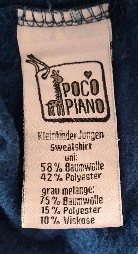 Kinder Jungen Kapuzenpullover Größe 98 / 104 Poco Piano in Siek