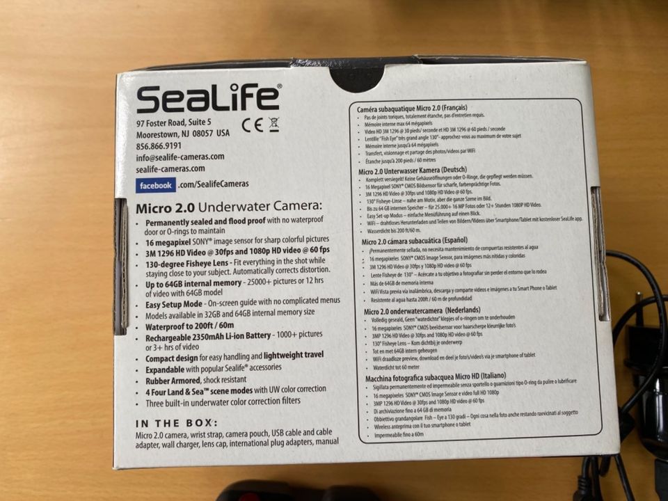 Sealife Micro 2.0 64GB + verschiedenen Schienen und Zubehör + Gel in Fulda