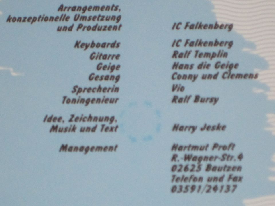 Haiko de Haifisch CD Kindermusical 1994 IC Falkenberg Harry Jeske in Dresden