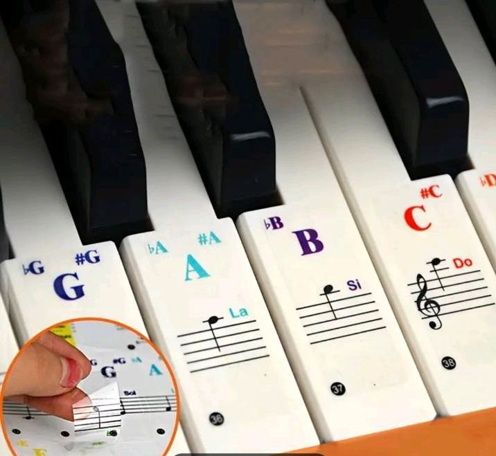 Piano Tasten Klaviersticker mit Noten für Einsteiger in Uhingen