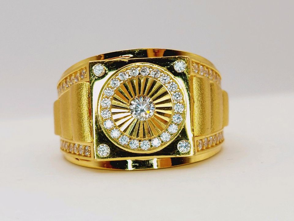 Ring/ Zirkonia/ Rolex Stil/ Gold 916/ 22 K/ Gr. 64 in Quickborn